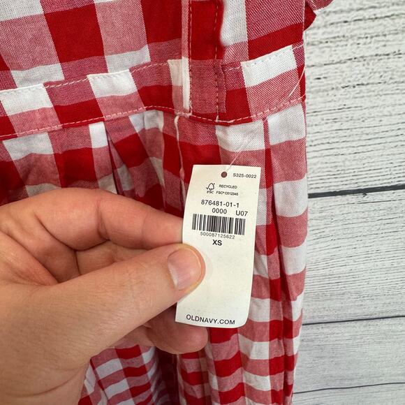 Old Navy Red and White Checkered Mini Dress - Picture 5 of 10